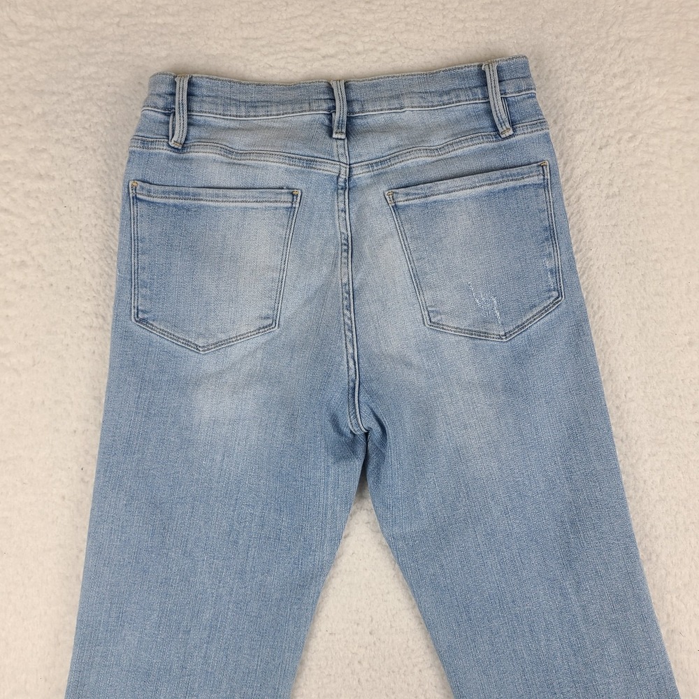 FRAME Jeans Womens 28 Blue Le Sylvie Crop Fray Light Wash Denim‎ - Picture 11 of 14